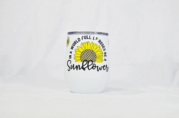 Sunflower Wine Tumbler